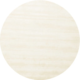 Round Contemporary Blonde Beige Solid Rug, con7