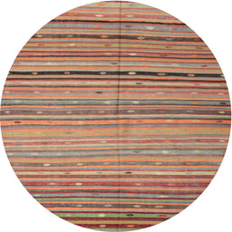 Round Machine Washable Contemporary Camel Brown Rug, wshcon800