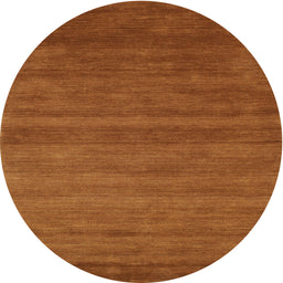 Round Contemporary Mahogany Brown Modern Rug, con80