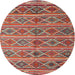 Round Machine Washable Contemporary Camel Brown Rug, wshcon810