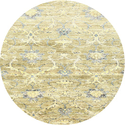 Round Contemporary Khaki Gold Modern Rug, con837