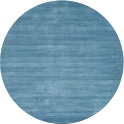 Round Contemporary Blue Ivy Blue Modern Rug, con84