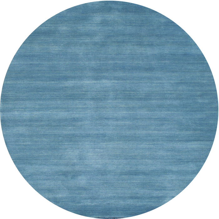 Round Contemporary Blue Ivy Blue Modern Rug, con84