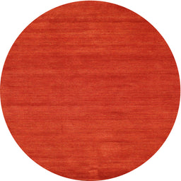 Round Contemporary Neon Red Modern Rug, con86