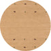 Round Contemporary Orange Solid Rug, con884