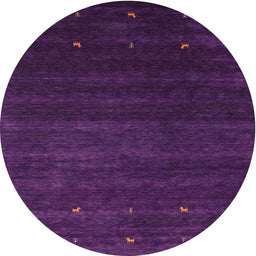 Round Contemporary Purple Modern Rug, con887