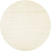 Round Machine Washable Contemporary Gold Rug, wshcon89