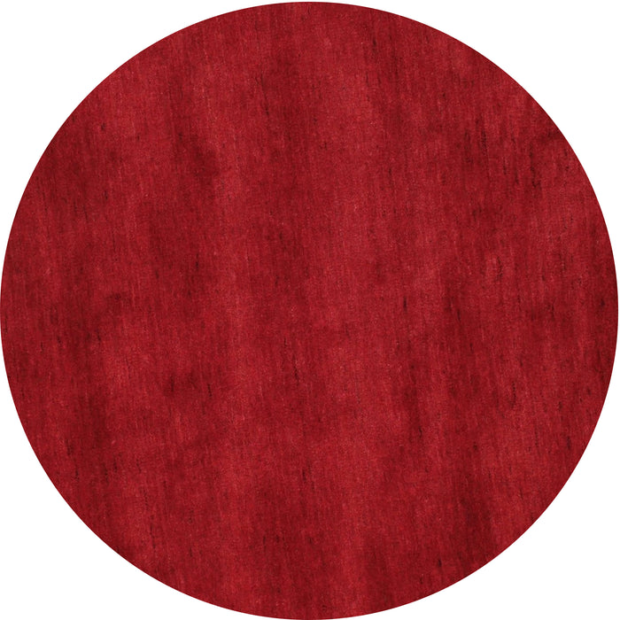 Round Machine Washable Contemporary Red Rug, wshcon8