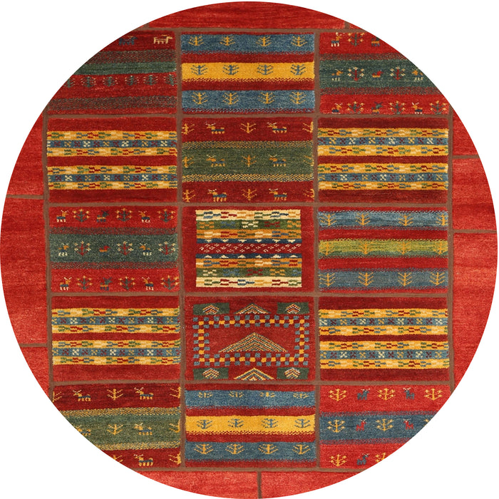 Round Contemporary Light Brown Modern Rug, con905