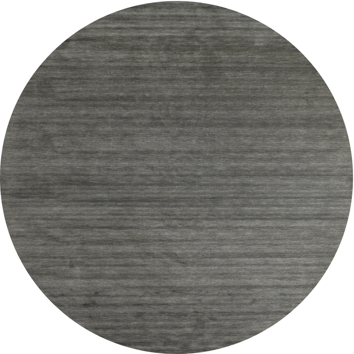 Round Machine Washable Contemporary Gray Rug, wshcon909