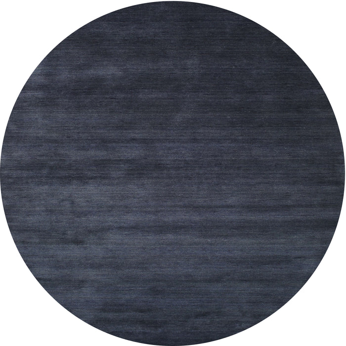 Round Machine Washable Contemporary Dark Slate Blue Rug, wshcon92