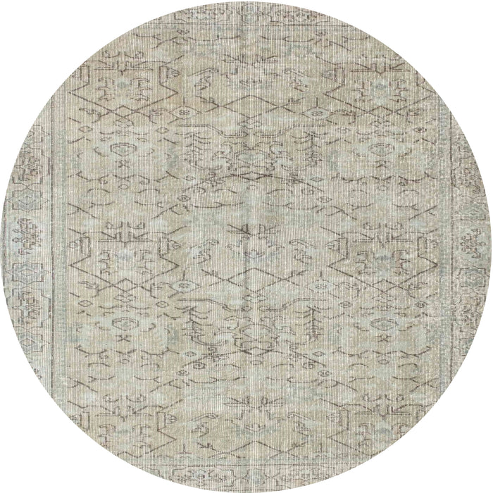 Round Contemporary Green Modern Rug, con967
