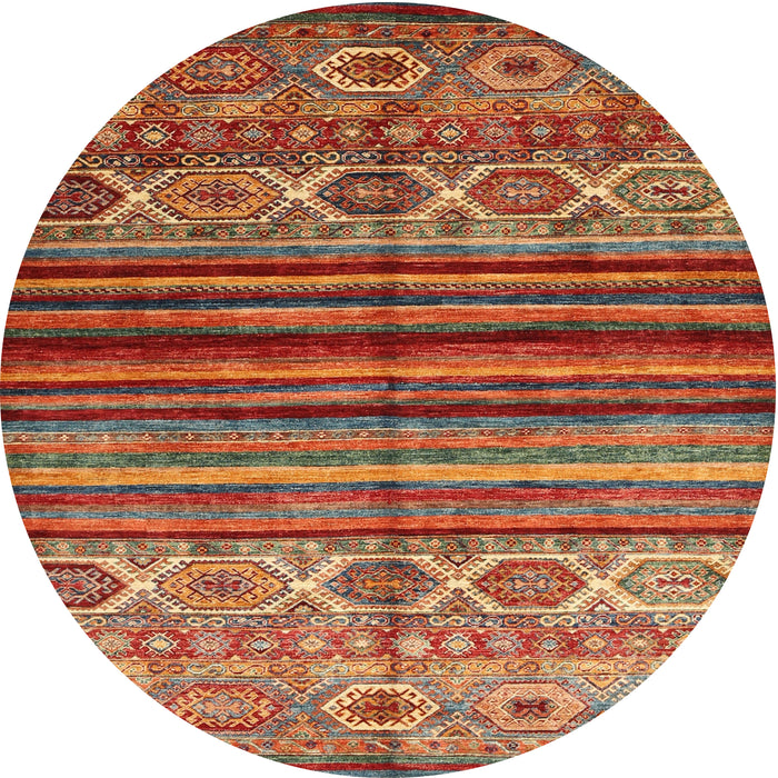 Round Contemporary Brown Oriental Rug, con970