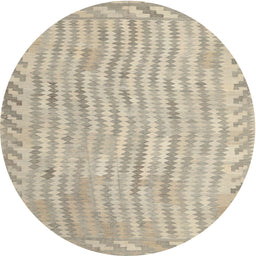 Round Contemporary Brown Southwestern Rug, con977
