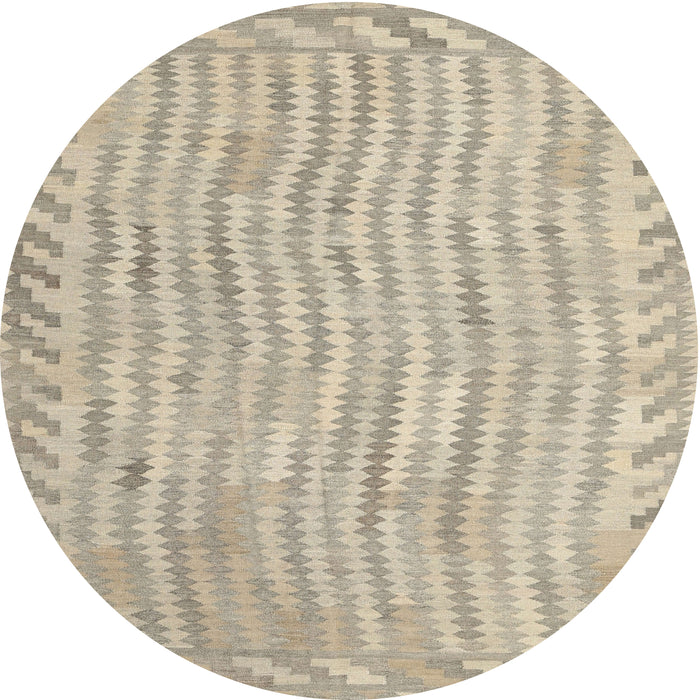 Round Contemporary Brown Southwestern Rug, con977