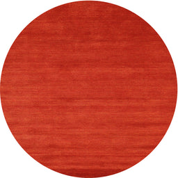 Round Machine Washable Contemporary Red Rug, wshcon97