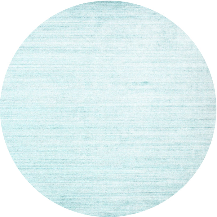 Round Contemporary Light Slate Blue Modern Rug, con985