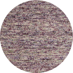 Round Contemporary Rosy Purple Modern Rug, con988