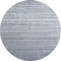 Round Machine Washable Contemporary Silver Gray Rug, wshcon989
