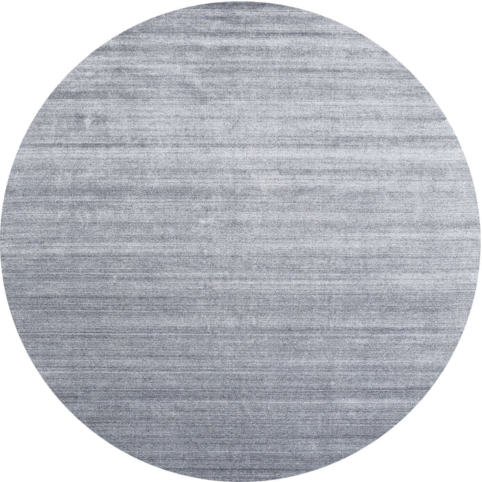 Round Machine Washable Contemporary Silver Gray Rug, wshcon989