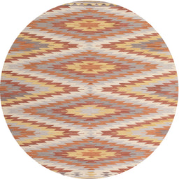 Round Machine Washable Contemporary Brown Rug, wshcon993