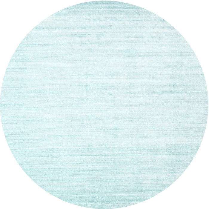 Round Contemporary Light Slate Blue Modern Rug, con994