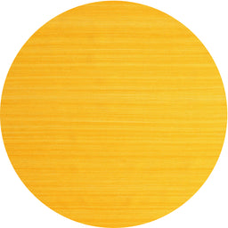 Round Machine Washable Contemporary Deep Yellow Rug, wshcon999