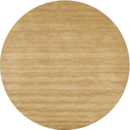 Round Machine Washable Contemporary Yellow Rug, wshcon99