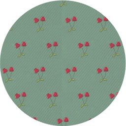 Round Patterned Blue Green Novelty Rug, pat1006