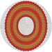 Round Patterned Red Novelty Rug, pat1021