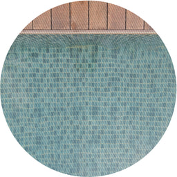 Round Patterned Gray Novelty Rug, pat1030
