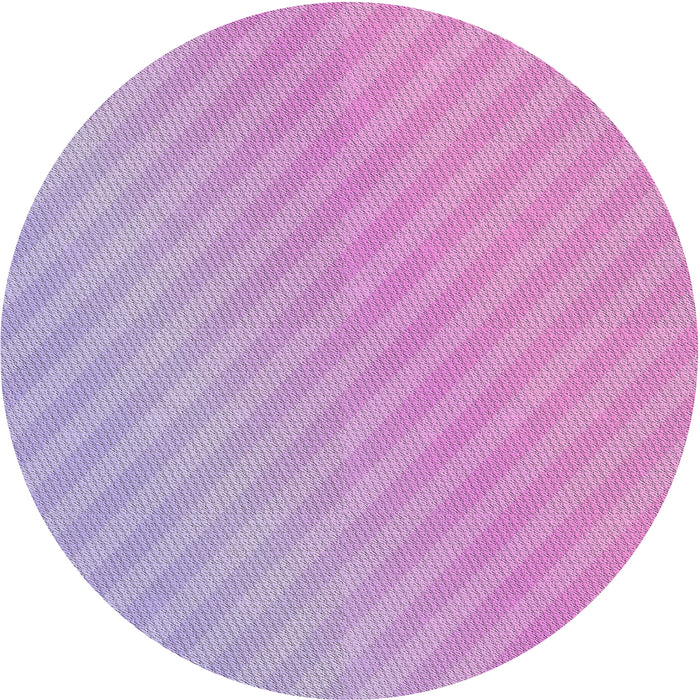 Round Patterned Mauve Purple Novelty Rug, pat1039