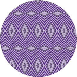 Round Patterned Bright Purple Novelty Rug, pat1046