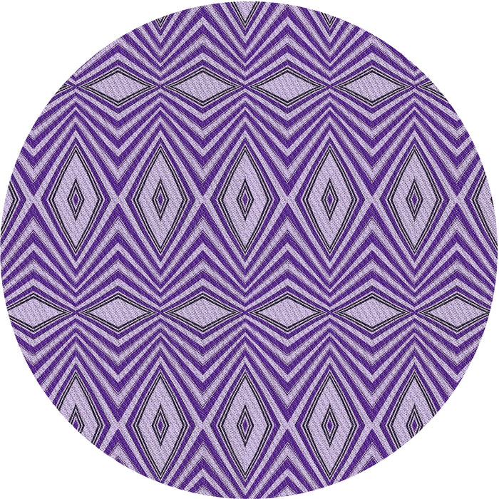 Round Patterned Bright Purple Novelty Rug, pat1046