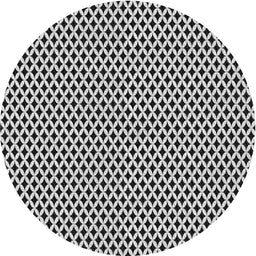 Round Machine Washable Transitional Charcoal Black Rug, wshpat1048