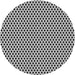 Round Patterned Charcoal Black Novelty Rug, pat1048