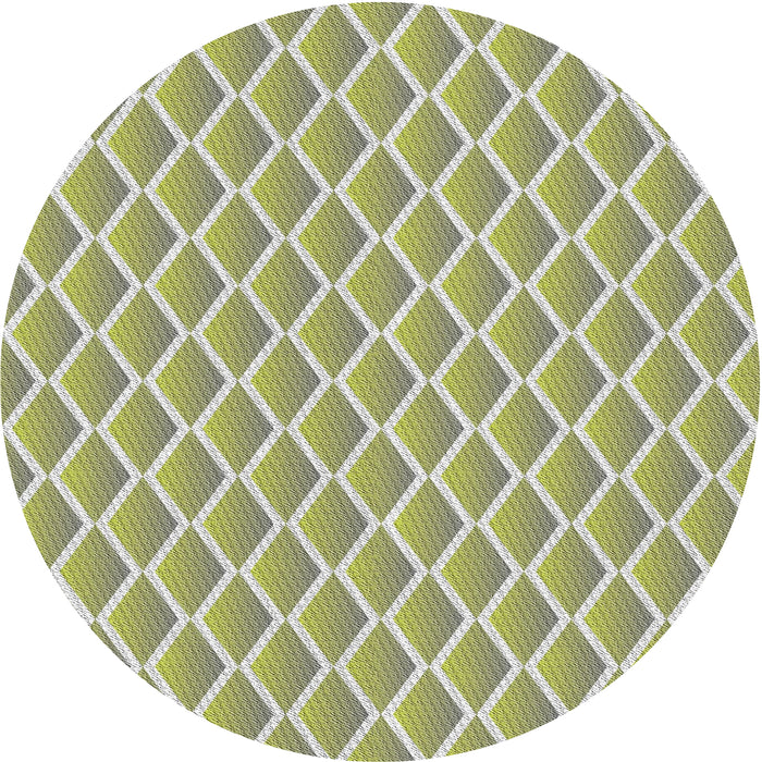 Round Patterned Harvest Gold Novelty Rug, pat1049