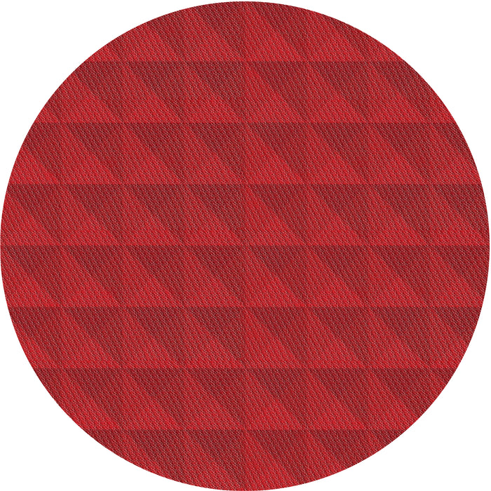 Round Machine Washable Transitional Fire Red Rug, wshpat1052