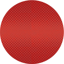 Round Machine Washable Transitional Fire Red Rug, wshpat1060
