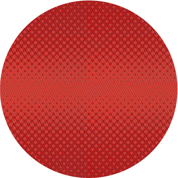 Round Machine Washable Transitional Fire Red Rug, wshpat1060