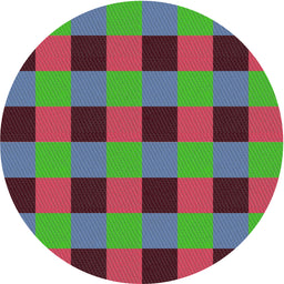 Round Patterned Sea Green Novelty Rug, pat1073