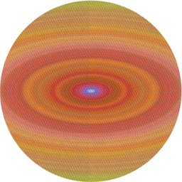 Round Patterned Yellow Modern Rug, pat1089