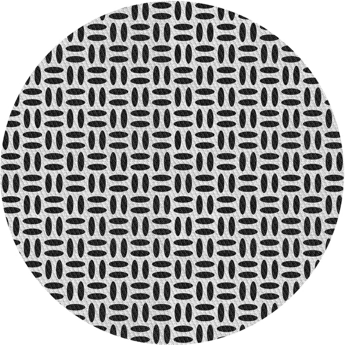 Round Machine Washable Transitional Platinum Gray Rug, wshpat1092