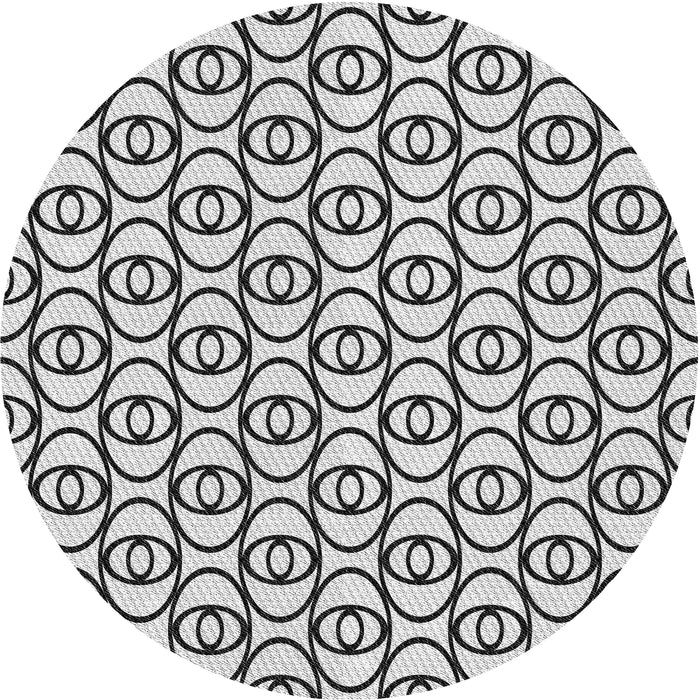 Round Machine Washable Transitional Platinum Gray Rug, wshpat1094