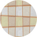 Round Patterned Champagne Beige Novelty Rug, pat10