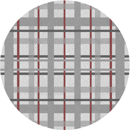 Round Patterned Gray Novelty Rug, pat1110