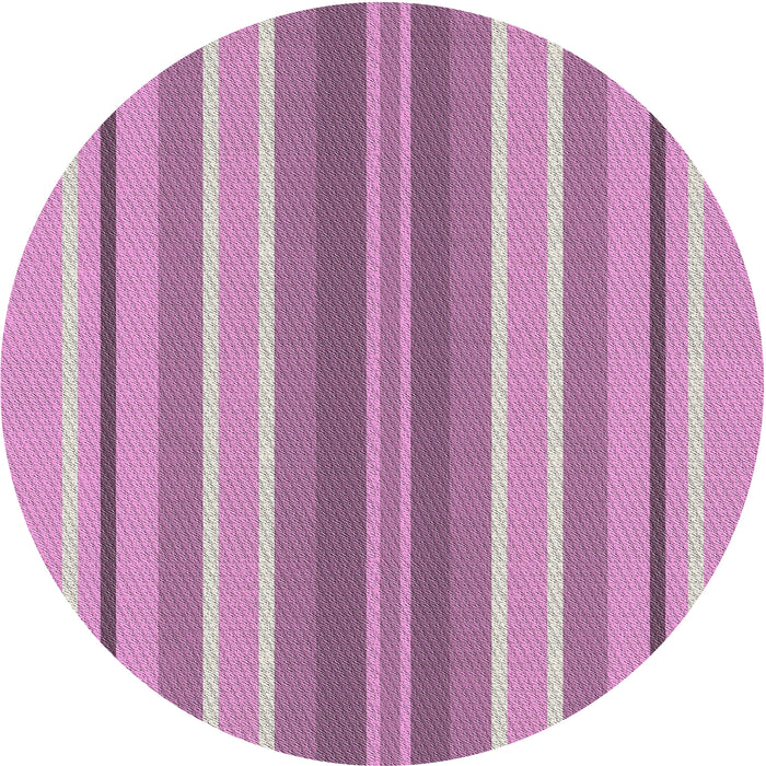 Round Patterned Pastel Purple Pink Novelty Rug, pat1111