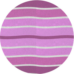 Round Patterned Magenta Pink Novelty Rug, pat1113