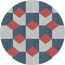 Round Patterned Purple Novelty Rug, pat1116