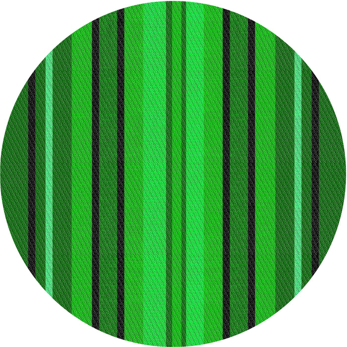 Round Machine Washable Transitional Lime Green Rug, wshpat1127